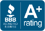 BBB A plus rating logo and illustration