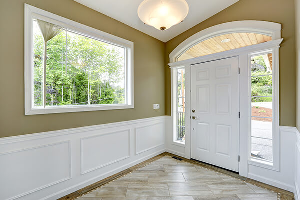 A beautiful white color residential door