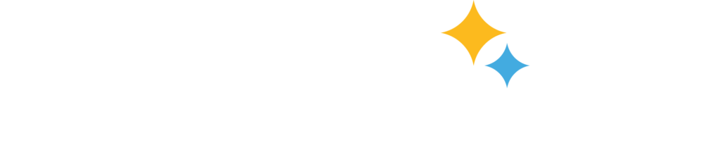 White background with the words "Designed to blume" in lowercase letters. "Designed to" is in light gray, and "blume" is in bold white with a yellow and a blue four-pointed star above the "u.